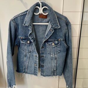 Zara Raw Edge Jean Jacket